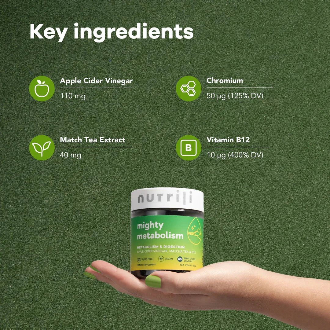 NUTRILI MIGHTY METABOLISM SUGAR - FREE GUMMIES - SQOON