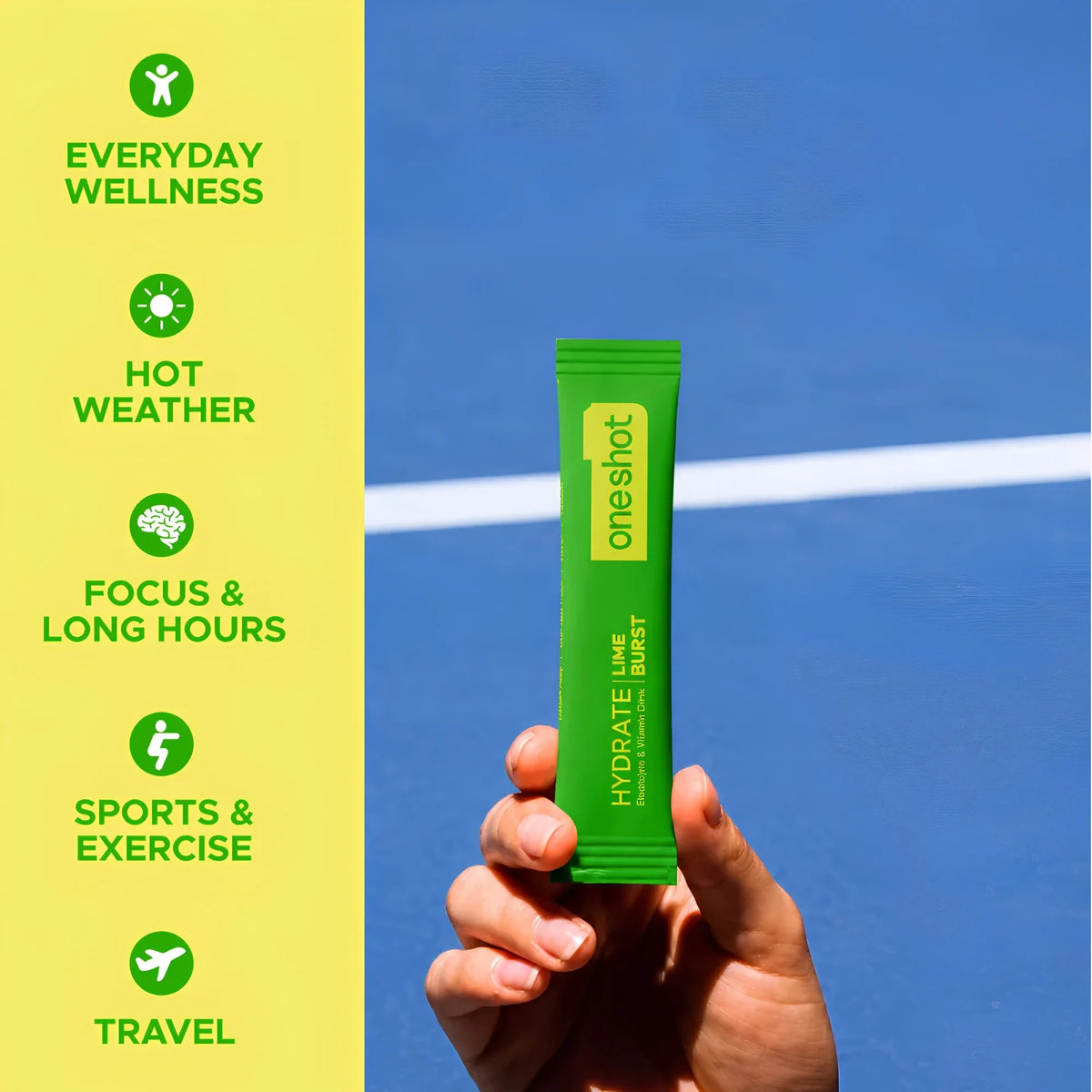 ONESHOT HYDRATE LIME BURST (14 Sticks) - SQOON