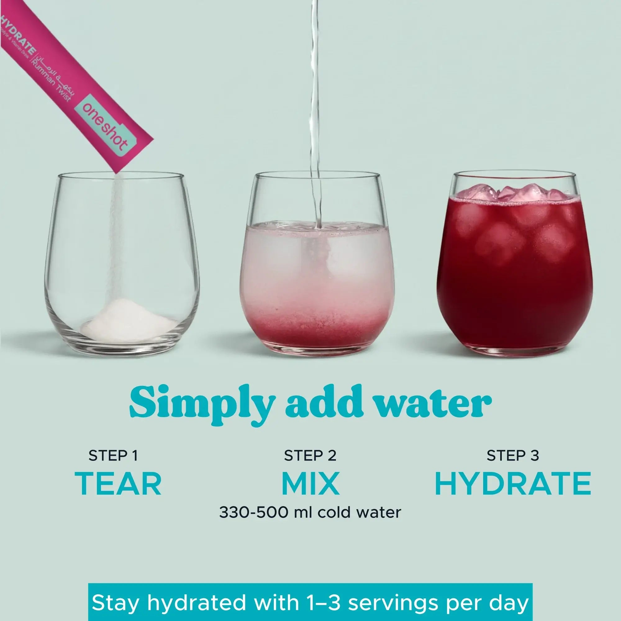 ONESHOT HYDRATE TASTE VARIETY PACK (3 Sticks) - SQOON