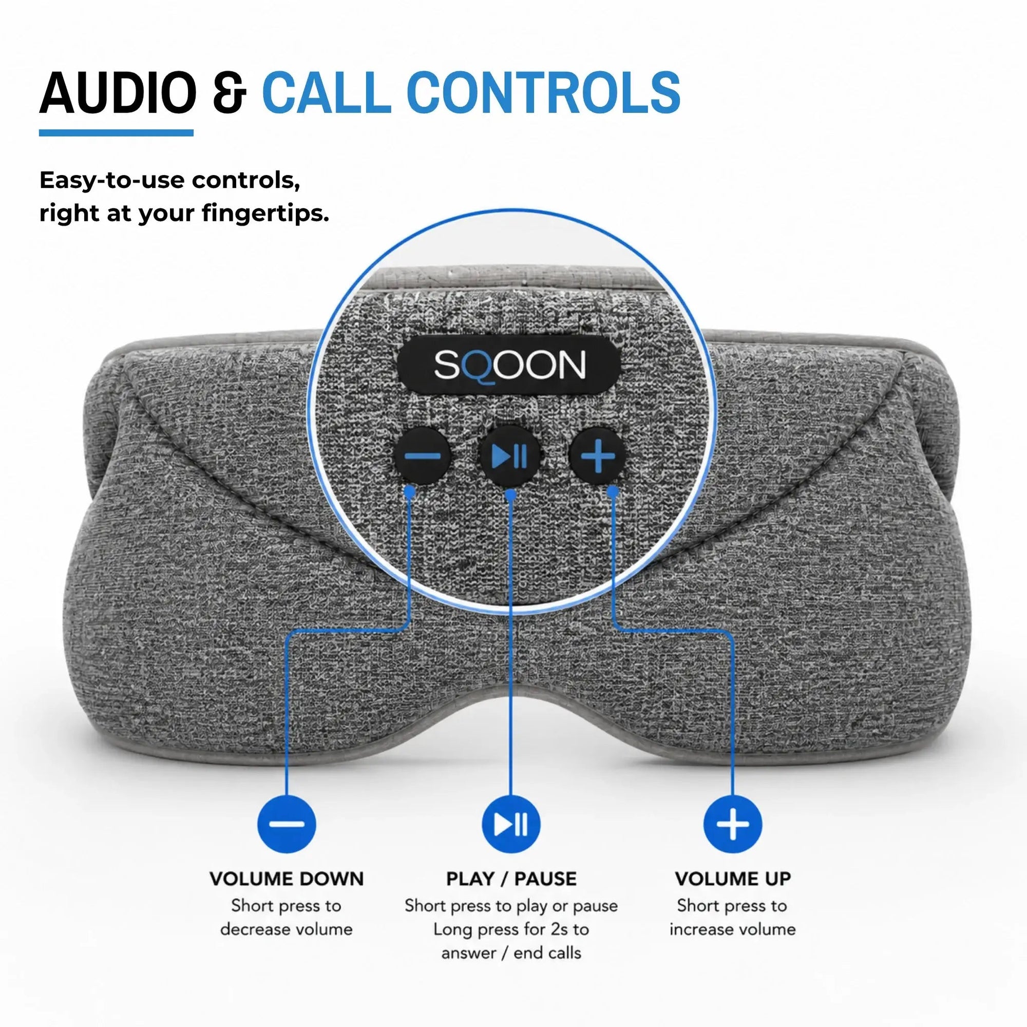 S-MASQ COZY BLUETOOTH EYE MASK - SQOON