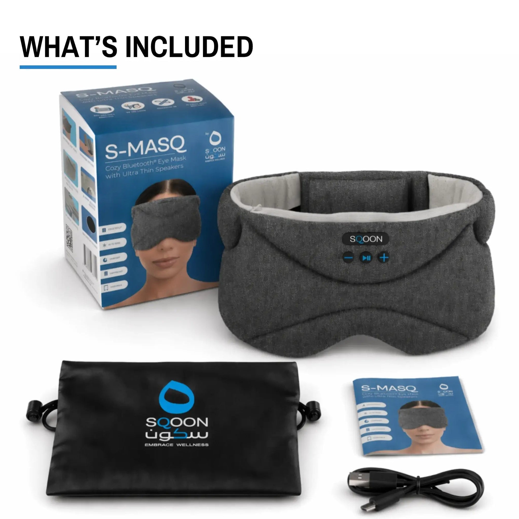 S-MASQ COZY BLUETOOTH EYE MASK - SQOON