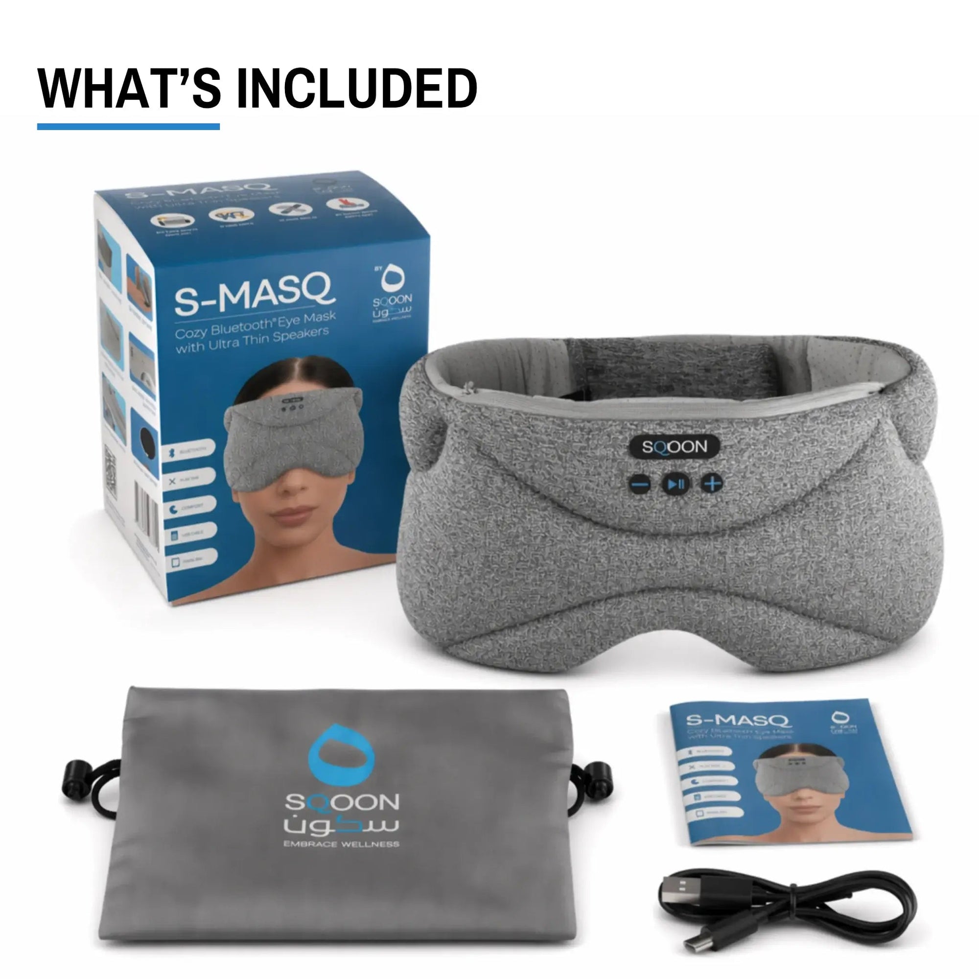 S-MASQ COZY BLUETOOTH EYE MASK - SQOON