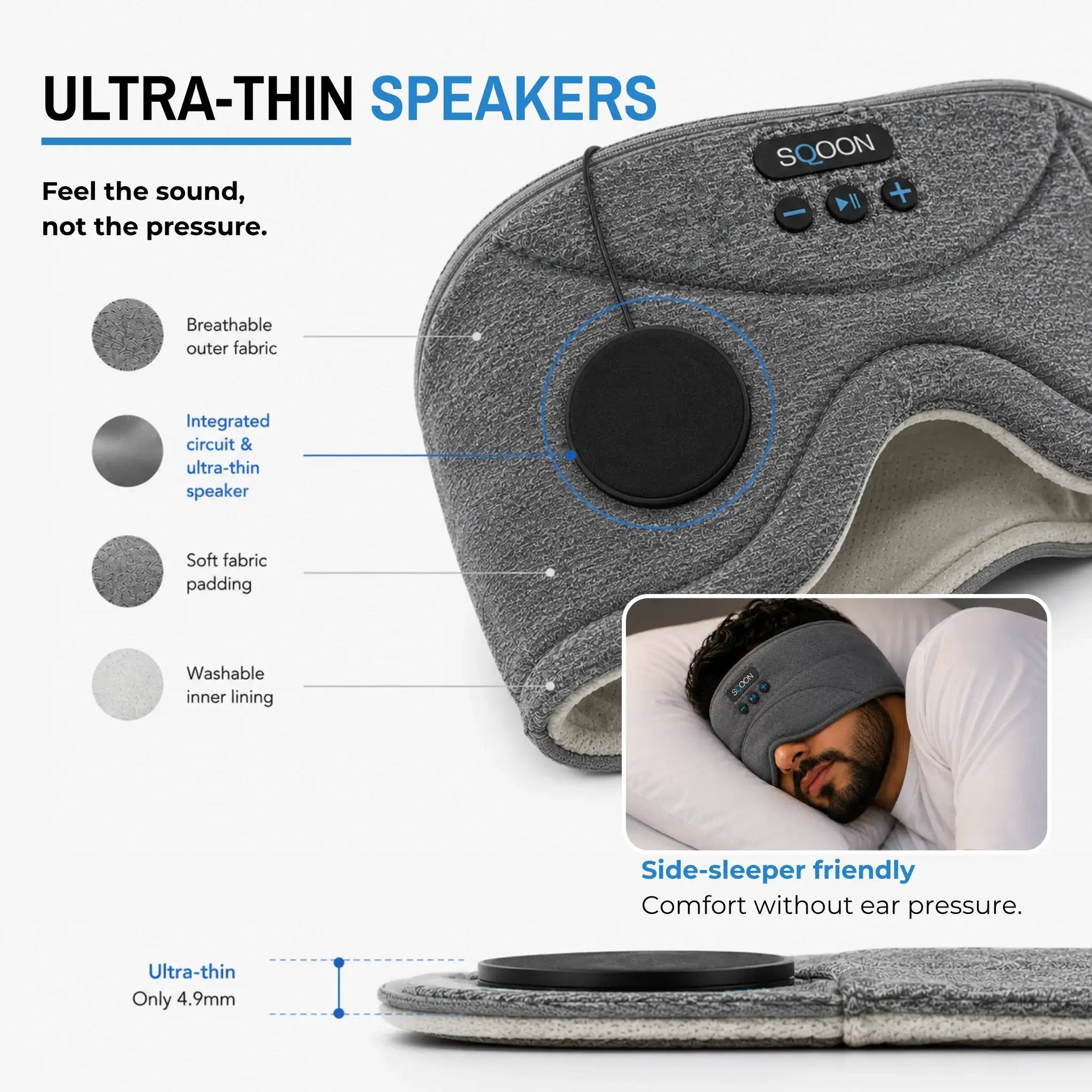 S-MASQ COZY BLUETOOTH EYE MASK - SQOON