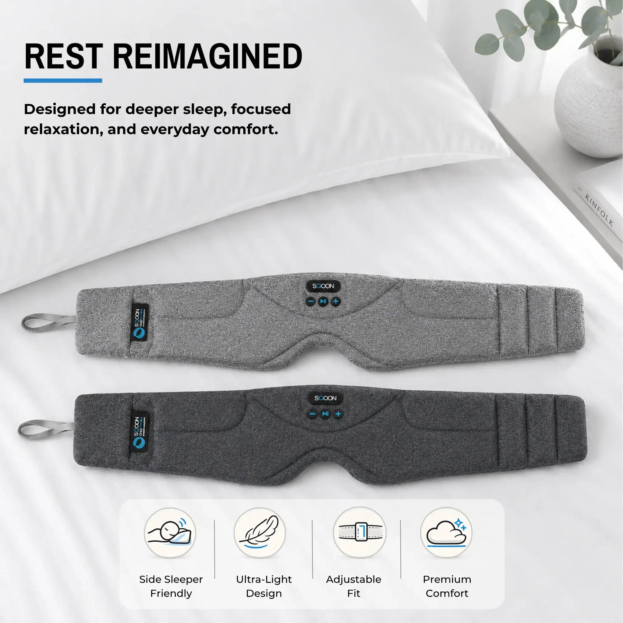 S-MASQ COZY BLUETOOTH EYE MASK - SQOON