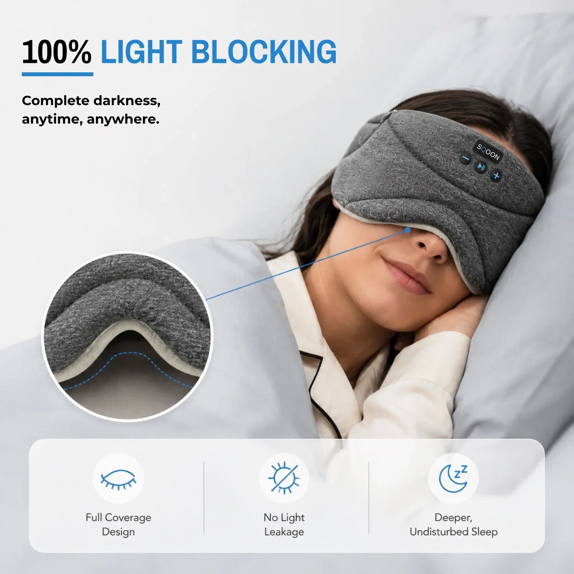 S-MASQ COZY BLUETOOTH EYE MASK - SQOON