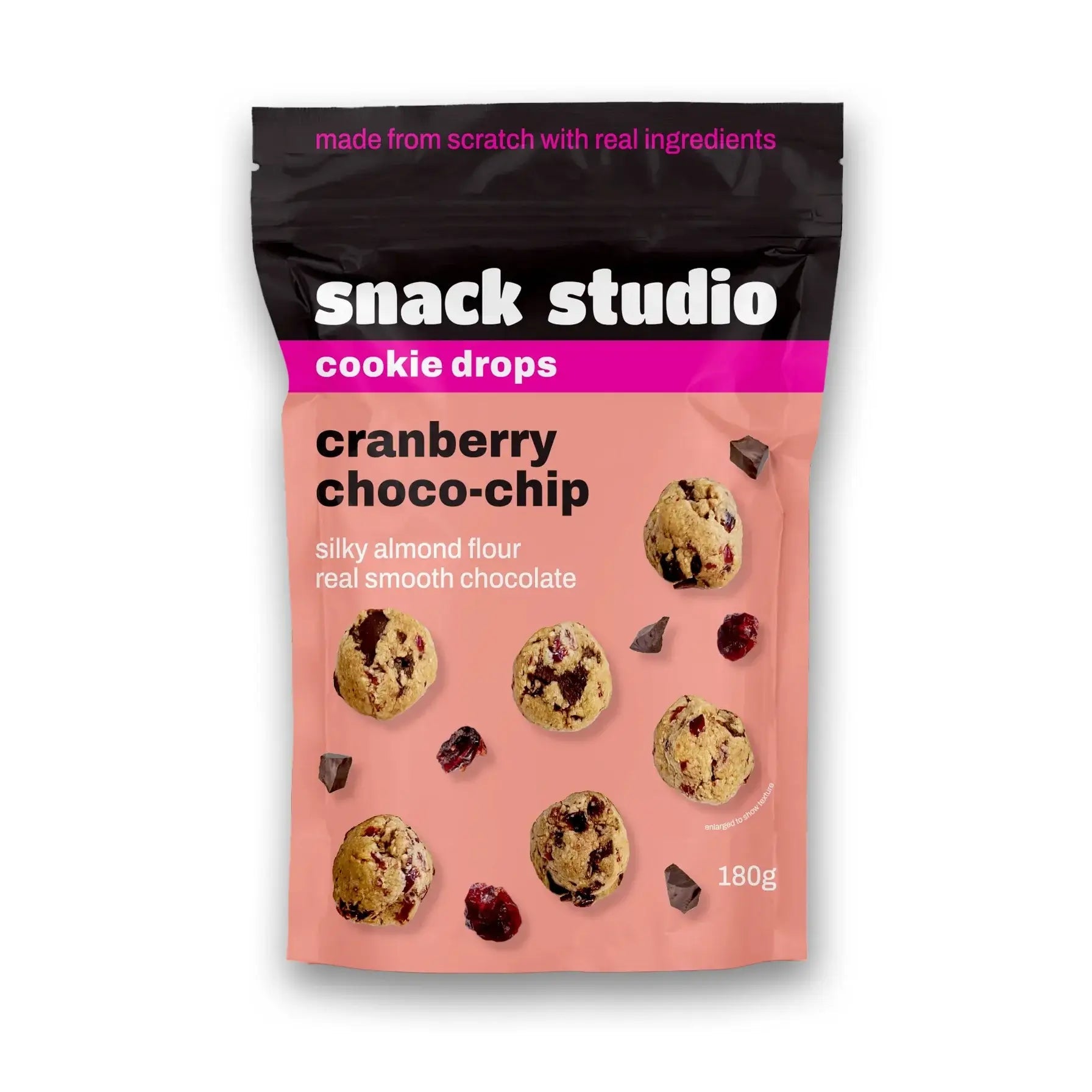 SNACK STUDIO COOKIE DROPS - CRANBERRY CHOCO - CHIP (180g) - SQOON