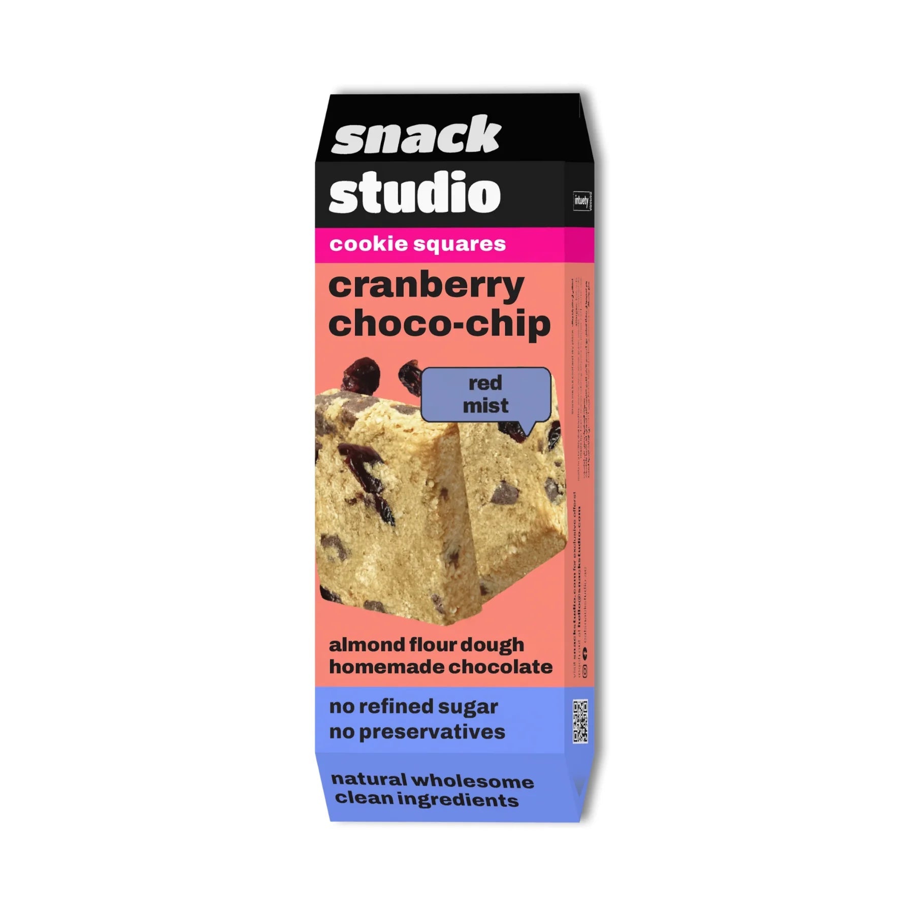 SNACK STUDIO COOKIE SQUARES - CRANBERRY CHOCO - CHIP (40g) - SQOON