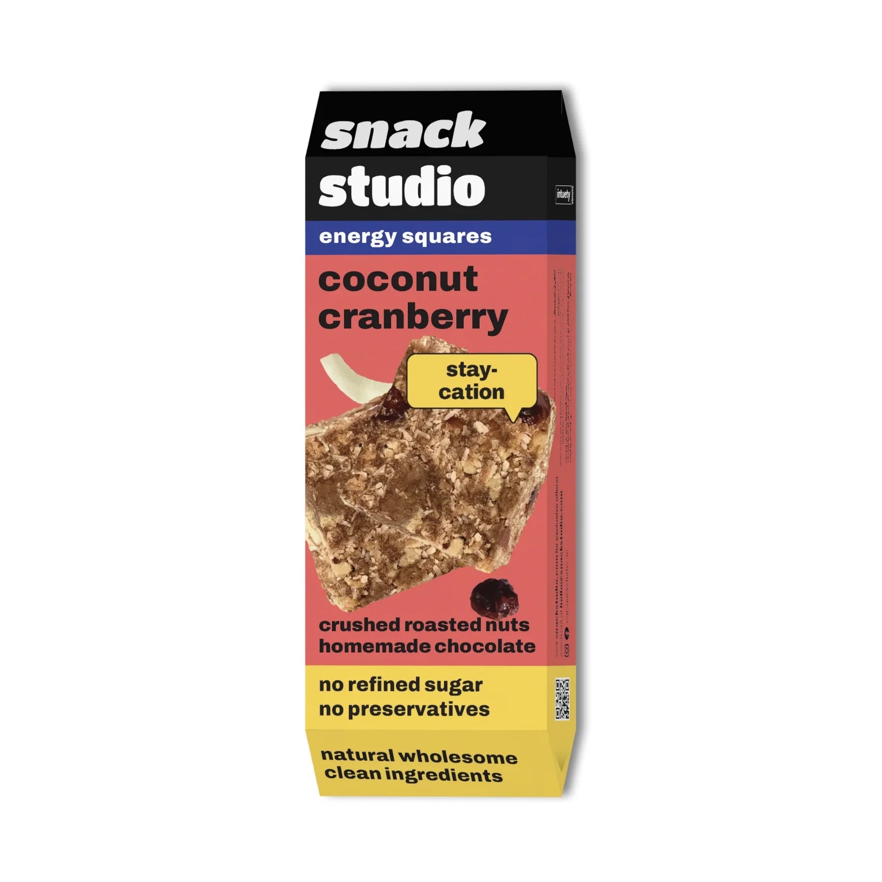 SNACK STUDIO ENERGY SQUARES - COCONUT CRANBERRY (40g) - SQOON