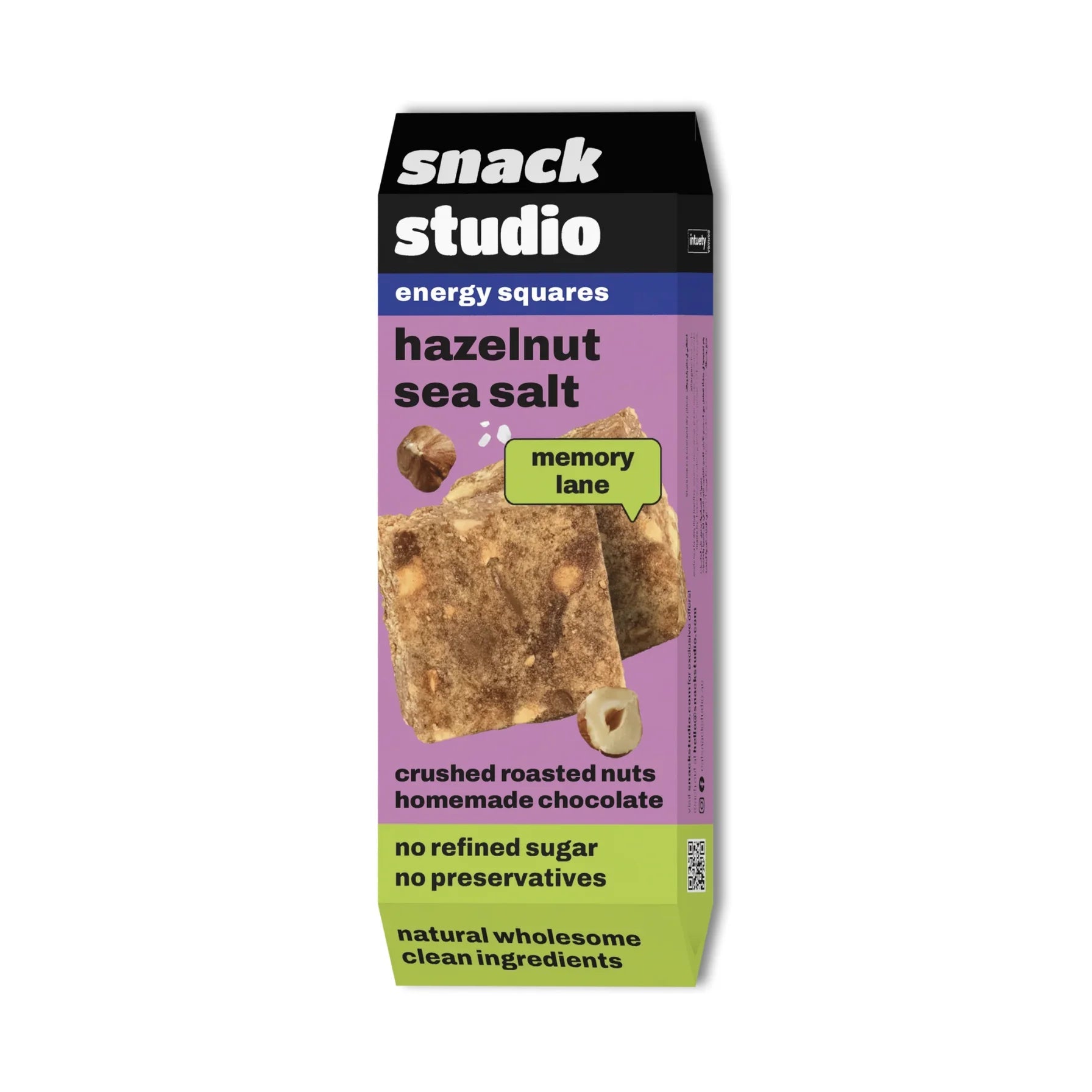 SNACK STUDIO ENERGY SQUARES - HAZELNUT SEA SALT (40g) - SQOON