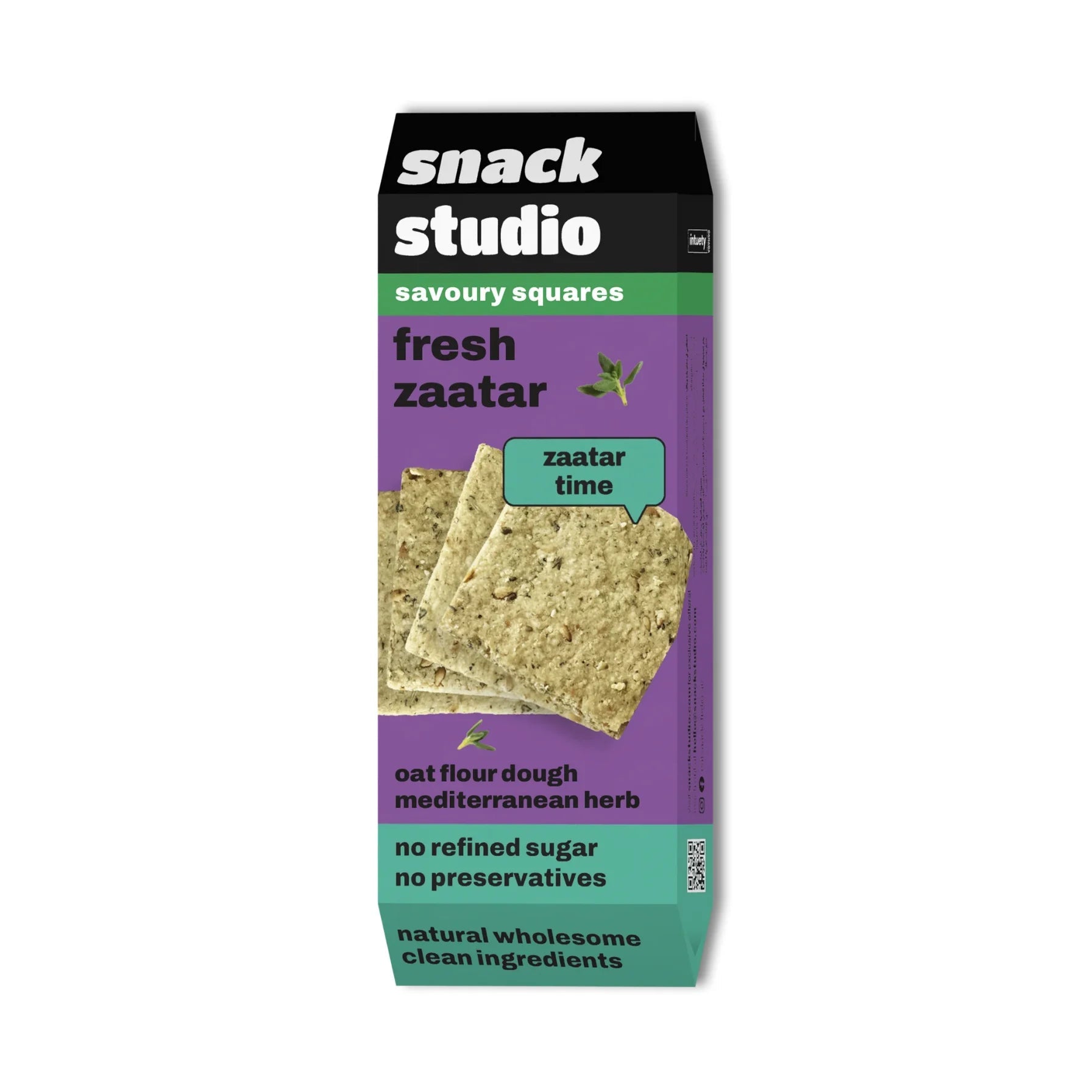 SNACK STUDIO SAVOURY SQUARES - FRESH ZAATAR (48g) - SQOON