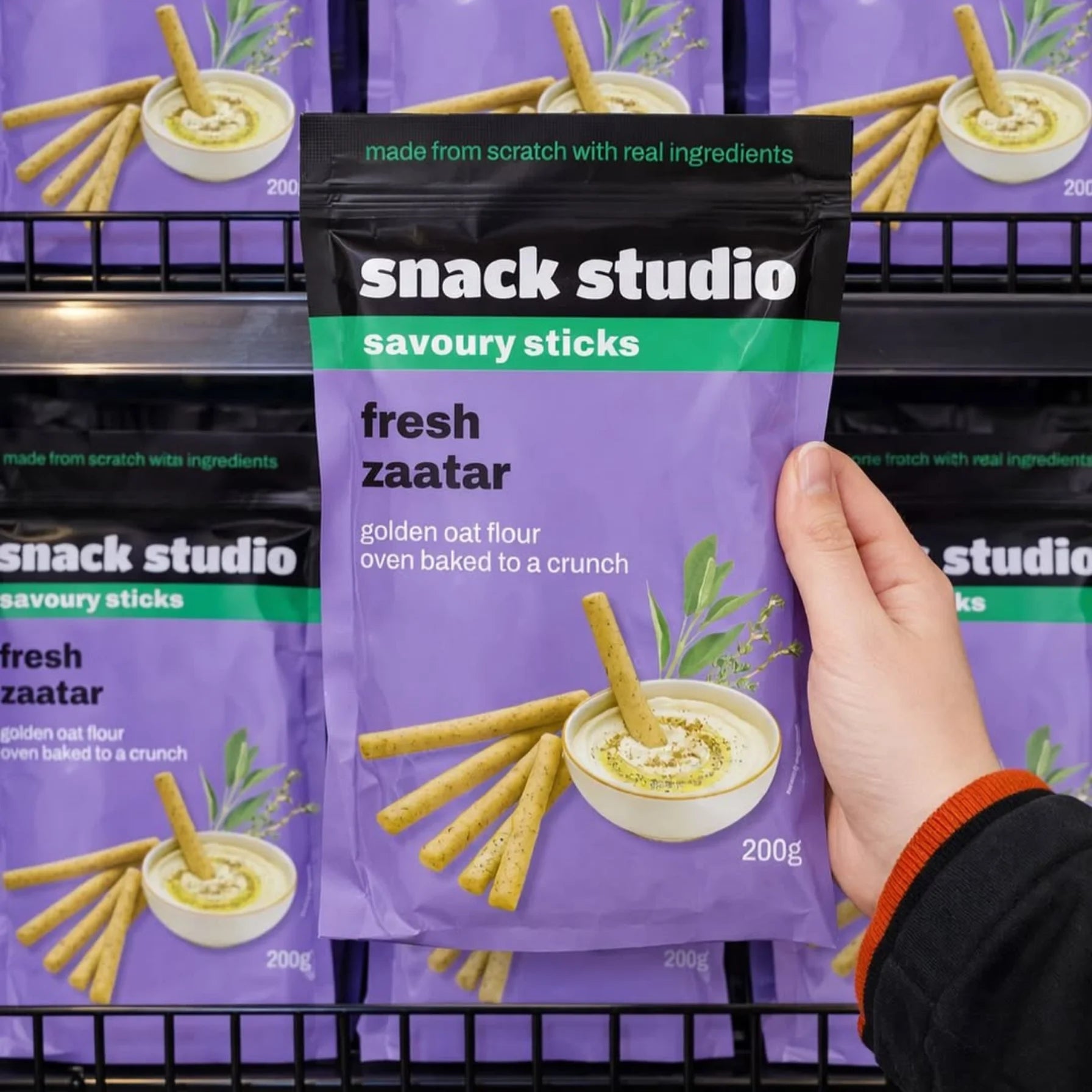 SNACK STUDIO SAVOURY STICKS - FRESH ZAATAR (200g) - SQOON