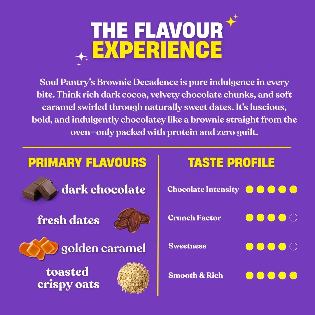 SOUL PANTRY BROWNIE DECADENCE PLANT PROTEIN BAR - SQOON
