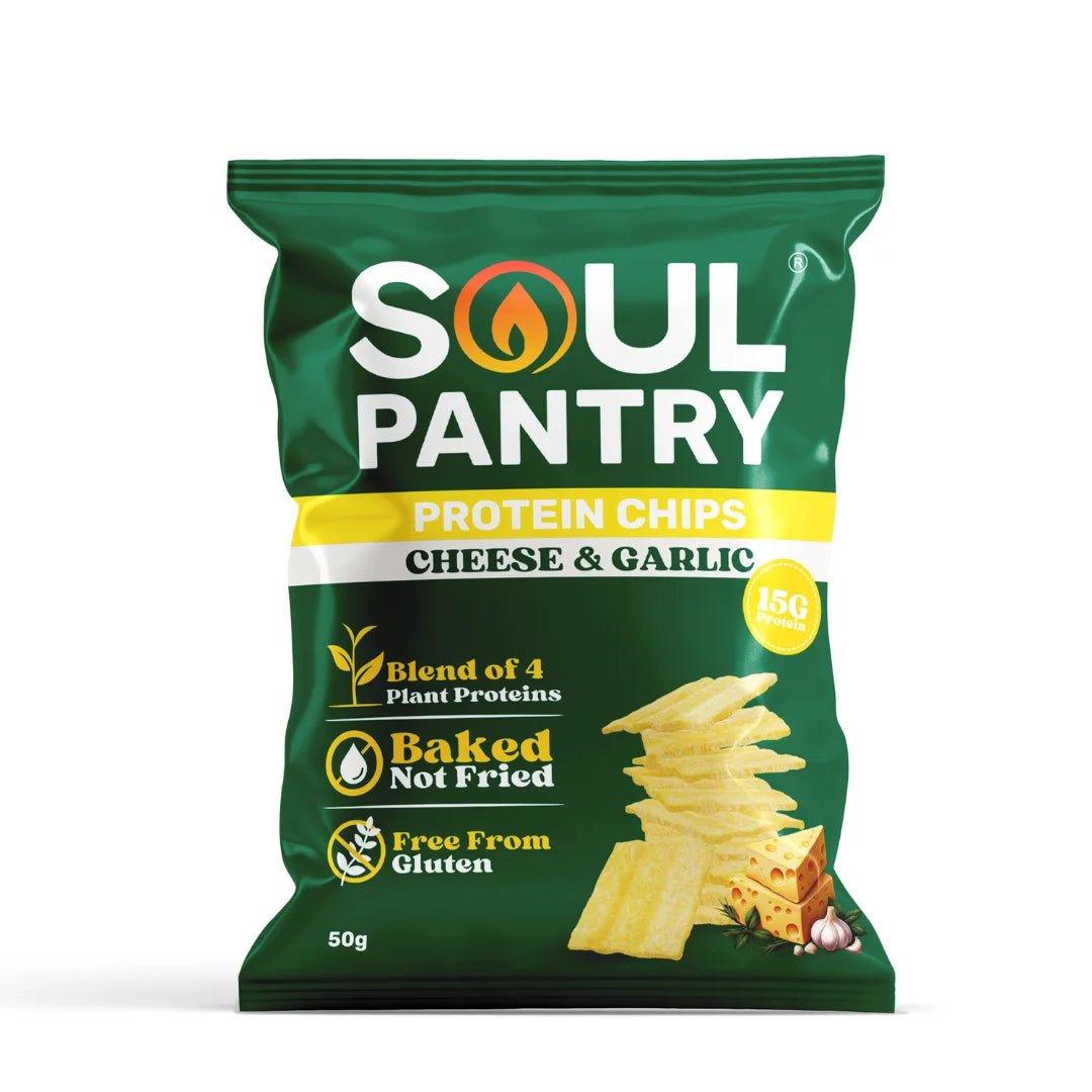 SOUL PANTRY CHEESE AND GARLIC PROTEIN CHIPS - SQOON
