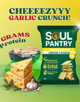 SOUL PANTRY CHEESE AND GARLIC PROTEIN CHIPS - SQOON