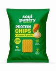 SOUL PANTRY CHEESE AND GARLIC PROTEIN CHIPS (50g) - SQOON