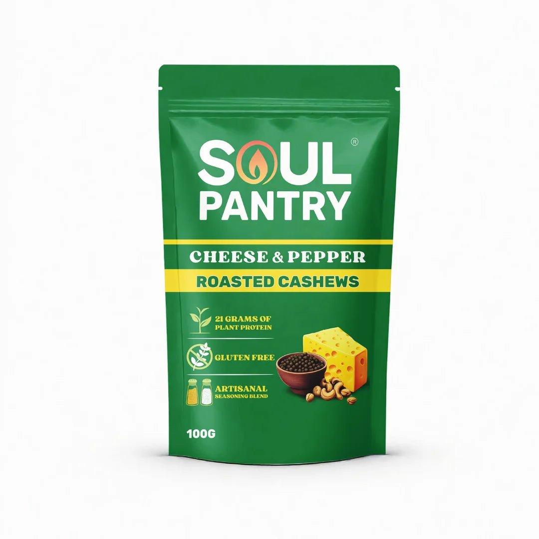 SOUL PANTRY CHEESE AND PEPPER CASHEWS (100g) - SQOON