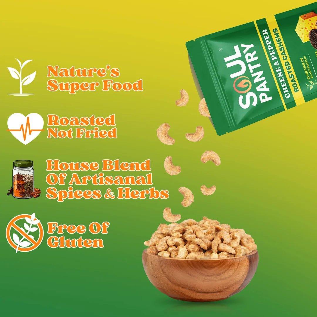SOUL PANTRY CHEESE AND PEPPER CASHEWS (100g) - SQOON