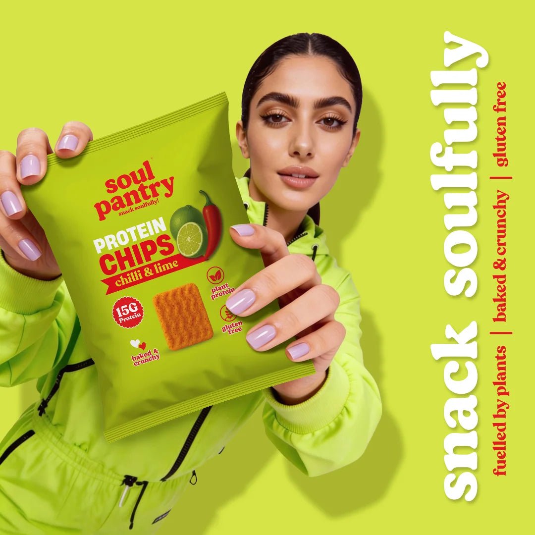 SOUL PANTRY CHILLI &amp; LIME PROTEIN CHIPS (50g) - SQOON
