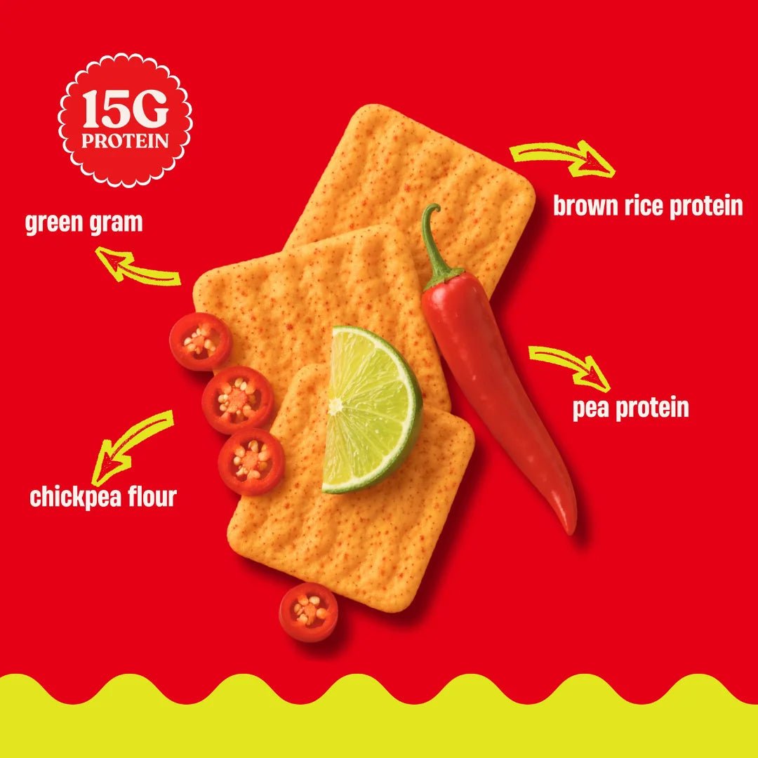 SOUL PANTRY CHILLI &amp; LIME PROTEIN CHIPS (50g) - SQOON