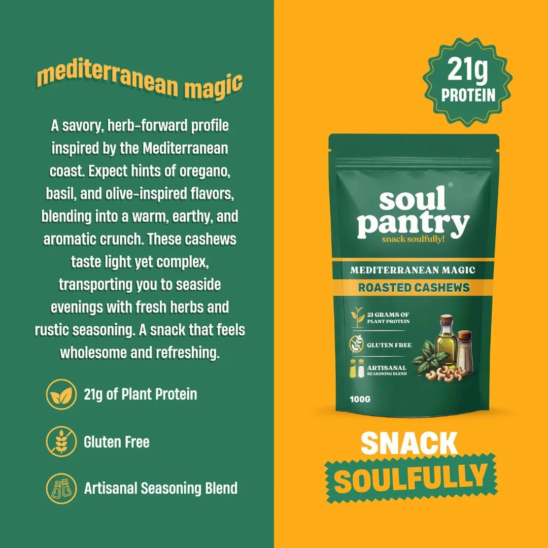 SOUL PANTRY MEDITERRANEAN MAGIC CASHEWS (100g) - SQOON