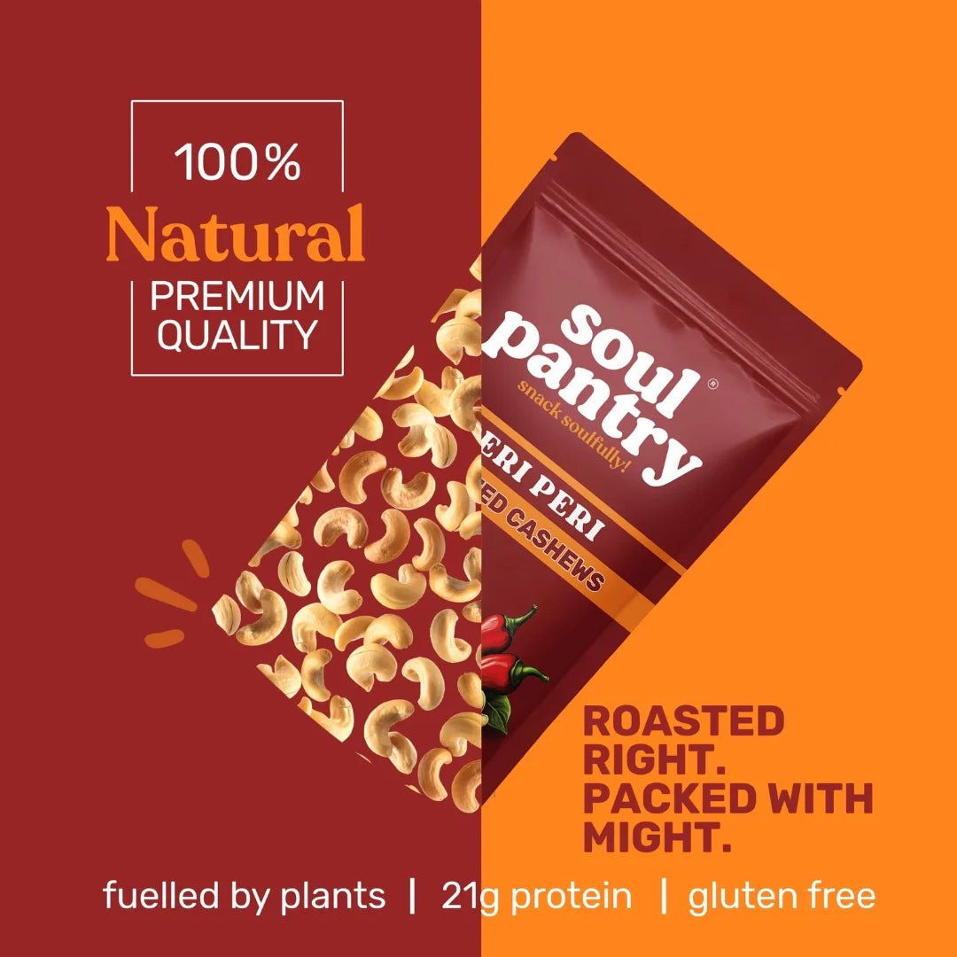 SOUL PANTRY PERI PERI CASHEWS (100g) - SQOON