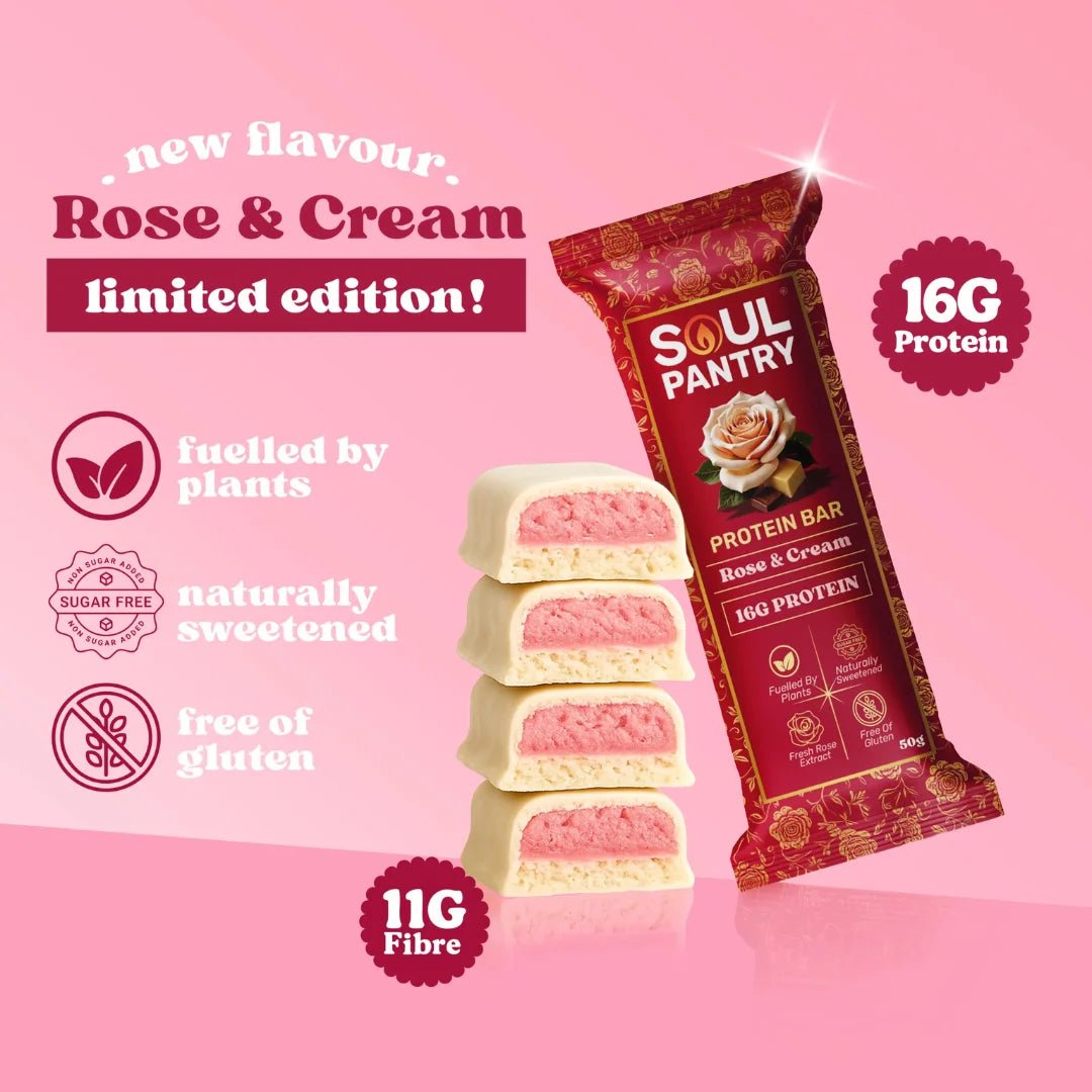 SOUL PANTRY ROSE & CREAM PROTEIN BAR - SQOON