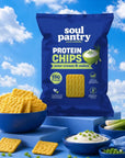 SOUL PANTRY SOUR CREAM & ONION PROTEIN CHIPS (50g) - SQOON
