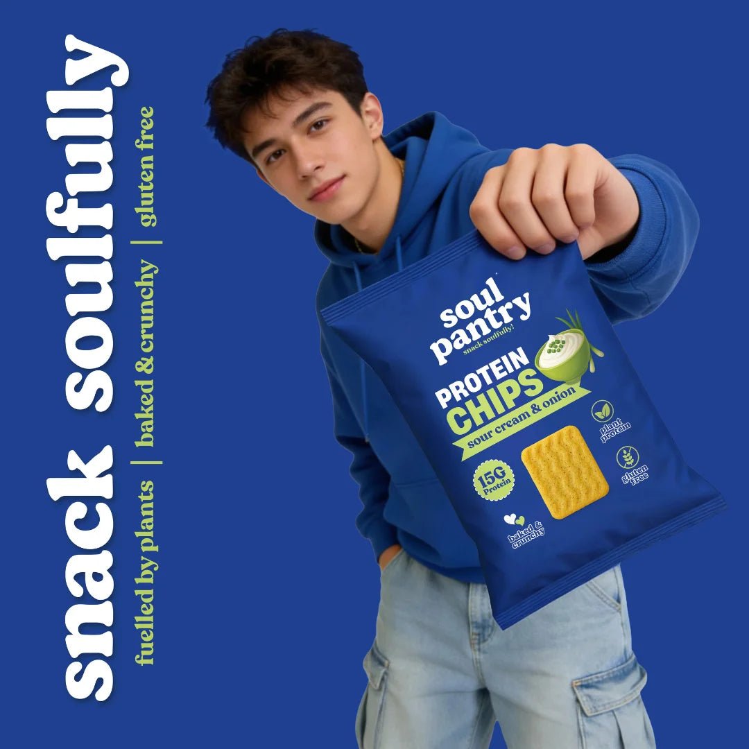 SOUL PANTRY SOUR CREAM &amp; ONION PROTEIN CHIPS (50g) - SQOON