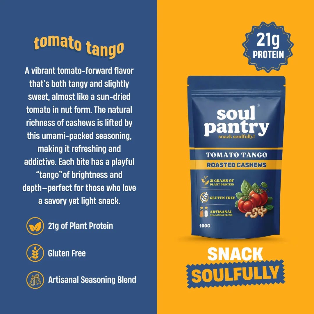 SOUL PANTRY TOMATO TANGO CASHEWS (100g) - SQOON