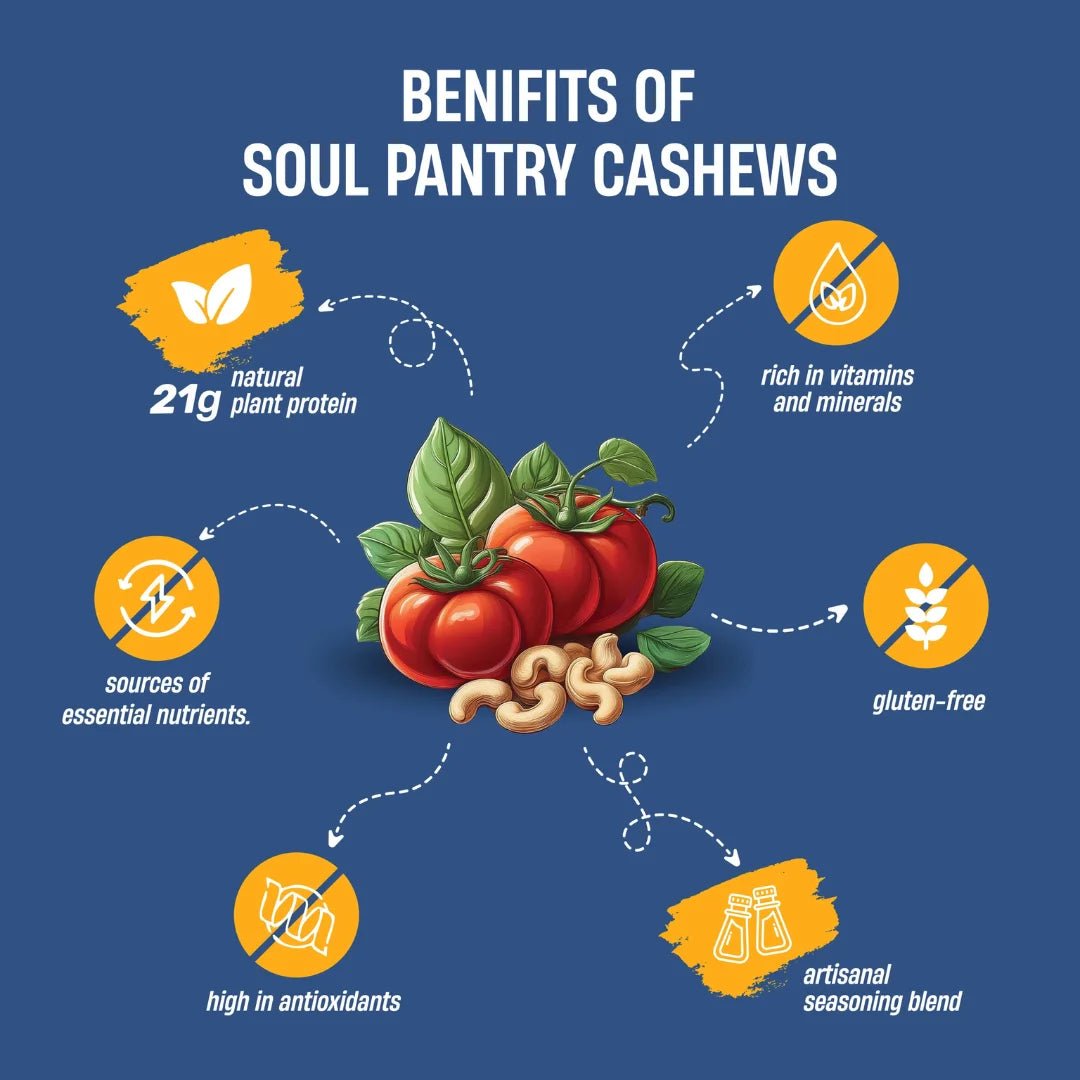 SOUL PANTRY TOMATO TANGO CASHEWS (100g) - SQOON
