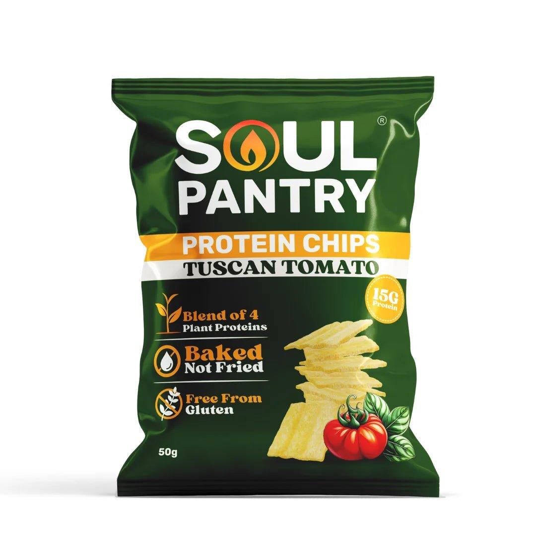 SOUL PANTRY TUSCAN TOMATO PROTEIN CHIPS - SQOON