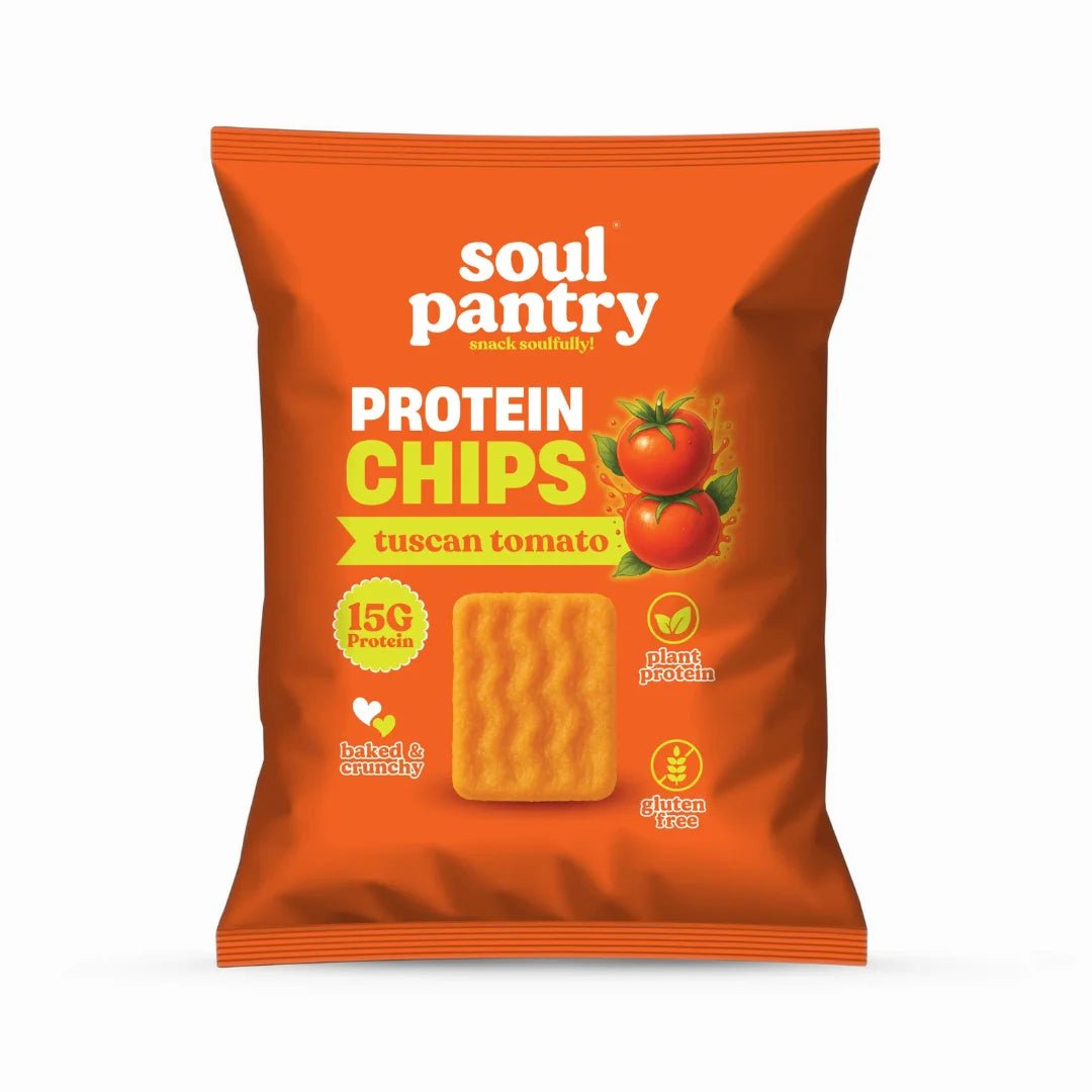 SOUL PANTRY TUSCAN TOMATO PROTEIN CHIPS (50g) - SQOON