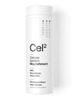 Supplement container labeled 'Cel2' with text on a white background