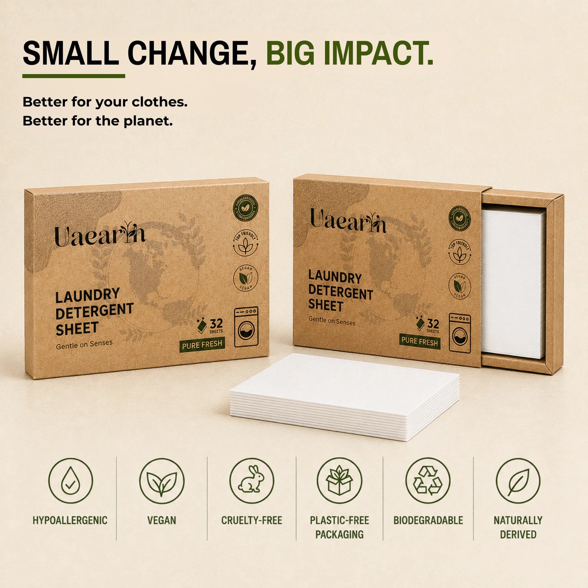 UAEARTH LAUNDRY DETERGENT SHEETS (32 pcs) - SQOON