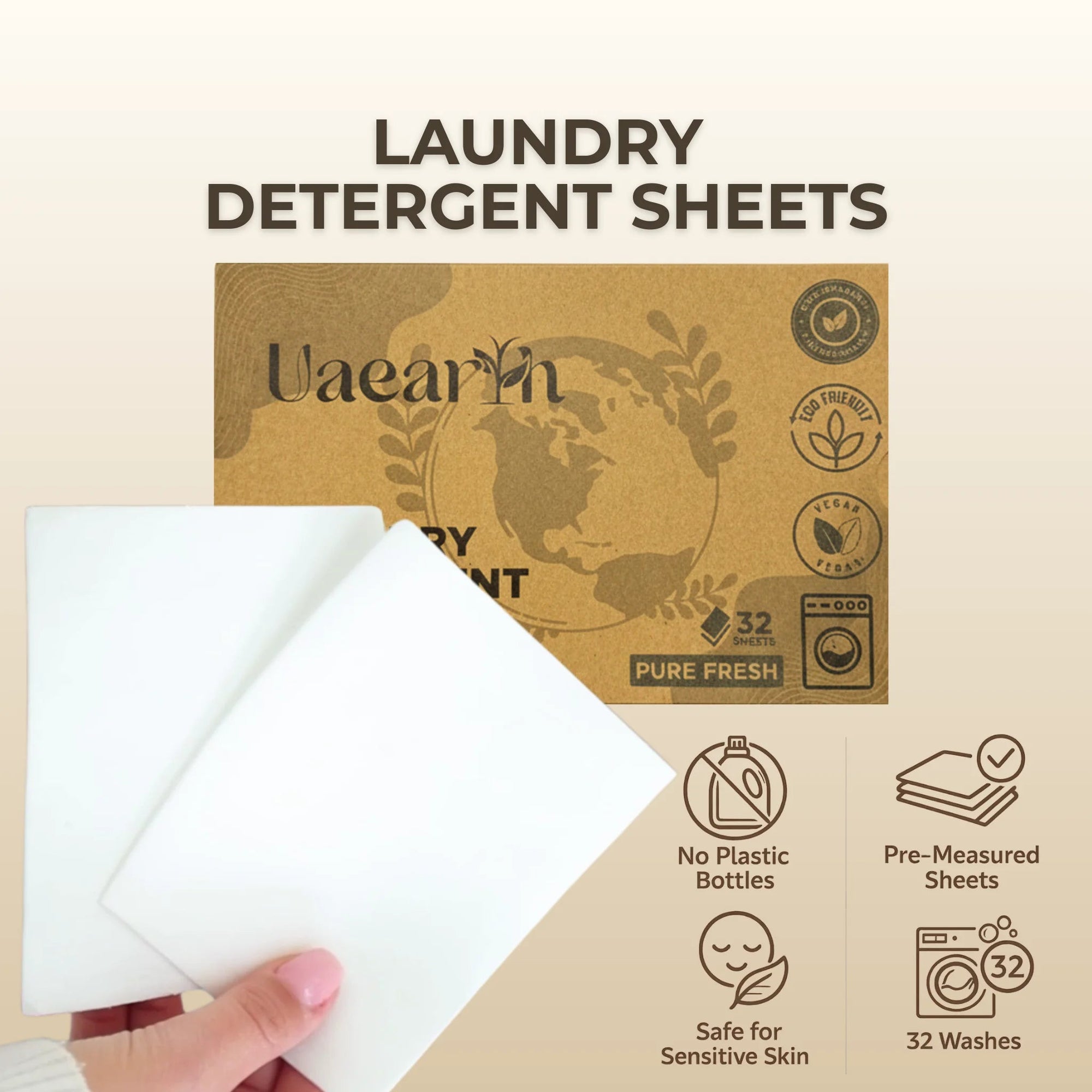 UAEARTH LAUNDRY DETERGENT SHEETS (32 pcs) - SQOON