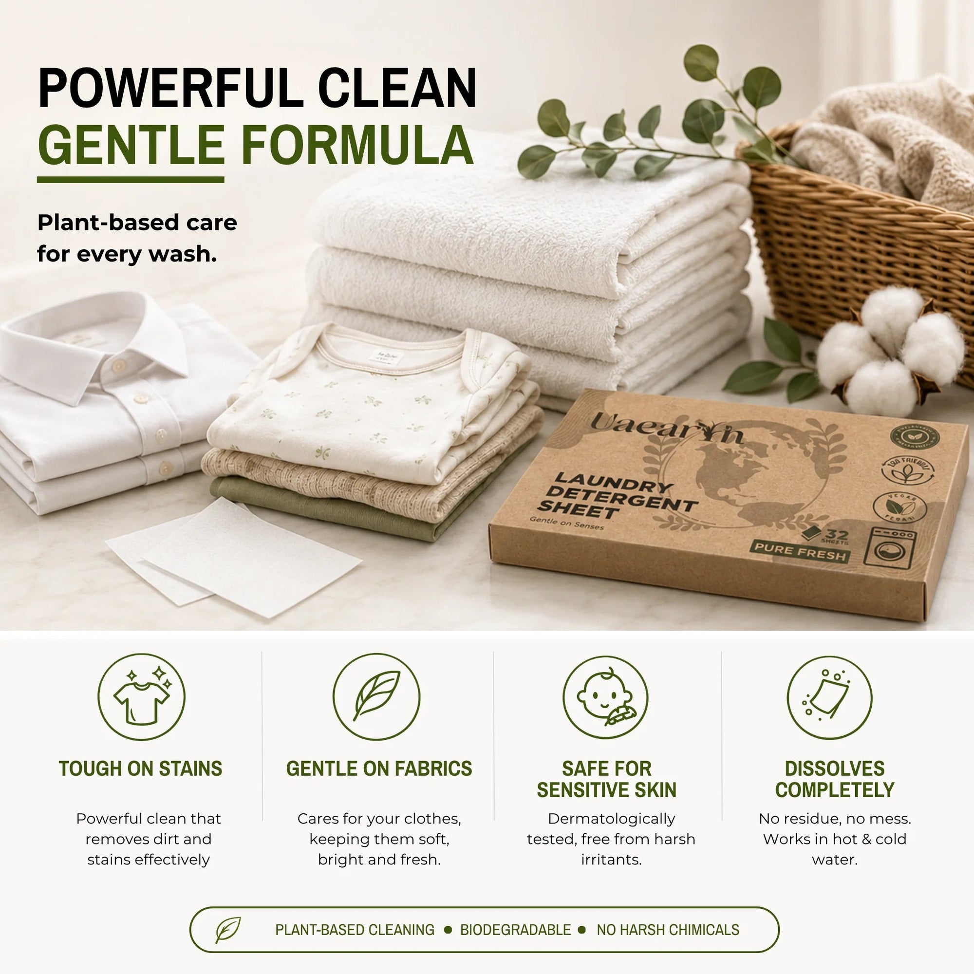 UAEARTH LAUNDRY DETERGENT SHEETS (32 pcs) - SQOON